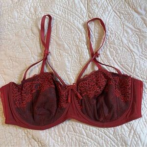 pour mi red lace underwire bra size 40D